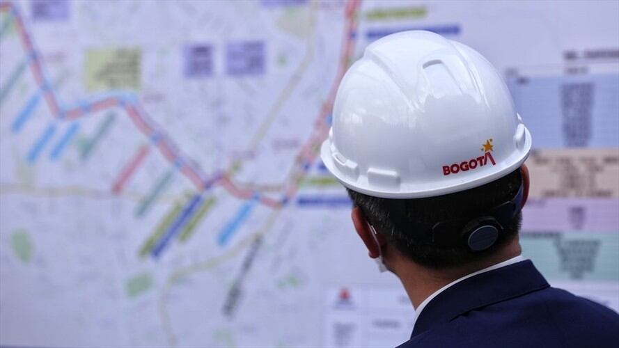 Imagen de referencia de construcción del metro de Bogotá. Foto: Colprensa.