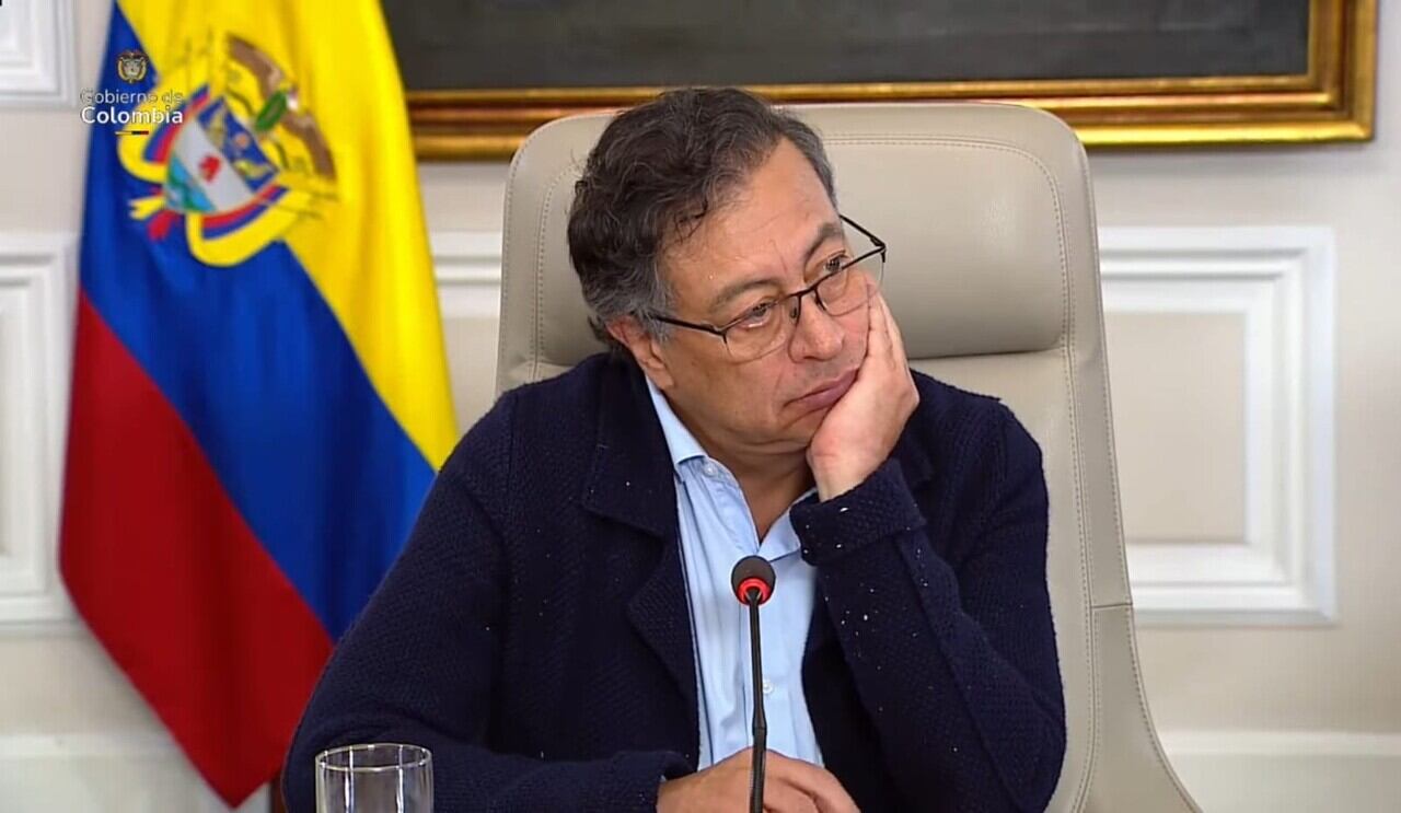 Bogotá. Febrero 4 de 2024. Mediante una alocución presidencial en la Casa de Nariño, se transmite el consejo de ministros, una reunión en la que todo el gabinete del presidente Gustavo Petro trata diferentes temas de la actualidad del país. Capturas de pantalla. (Colprensa)