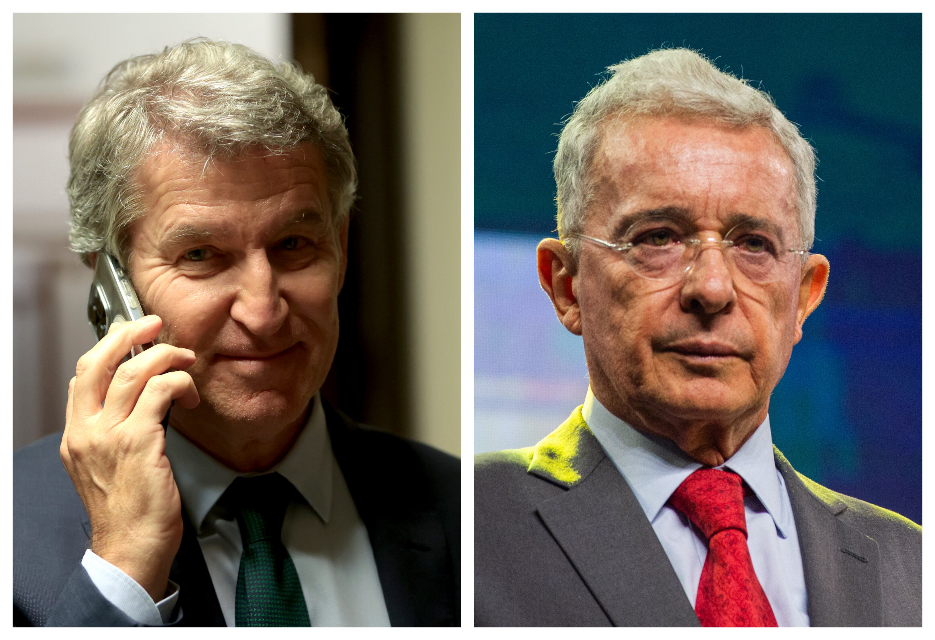 Alberto Núñez Feijóo. Foto: Juan Carlos Rojas/picture alliance via Getty Images. - Álvaro Uribe. Foto: Getty Images.