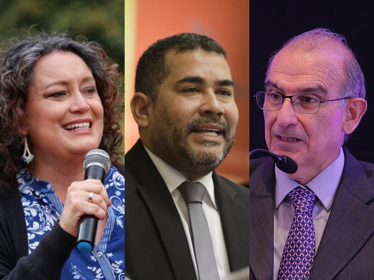 Angélica Lozano, Alejandro Carlos Chacón y Humberto de la Calle. Foto: Colprensa