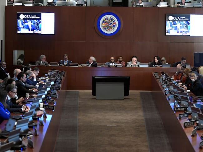 Reunión del Consejo Permanente de la Organización de los Estados Americanos (OEA). Foto: EFE/Lenin Nolly