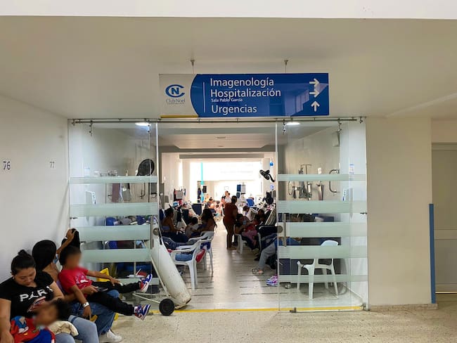 Colapso en urgencias pediátricas del Club Noel en Cali. Foto: Suministrada.