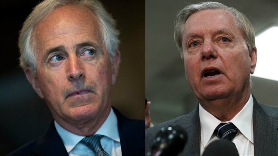 Bob Corker y Lindsey Graham . Foto: Getty Images