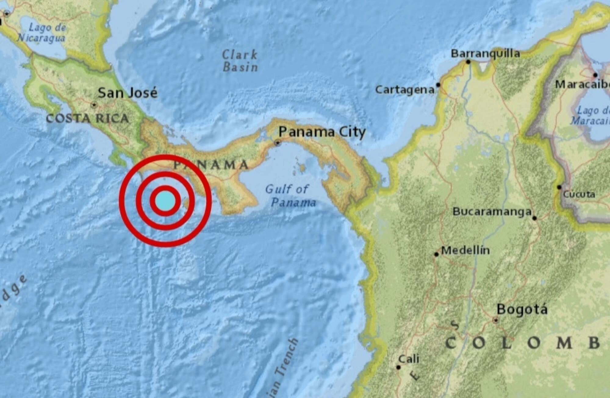Sismo en Panamá | Imagen: Servicio Geológico