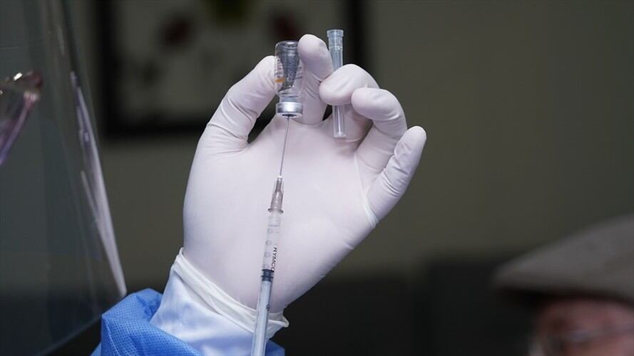 Colada de vacunación en Bogotá. Foto: Colprensa