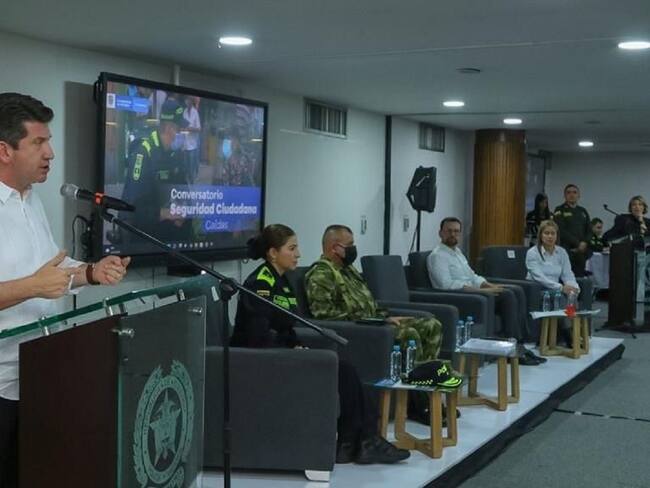 Diego Molano, visito a Manizales y se refirió a alias "Matamba". Crédito: W Radio.