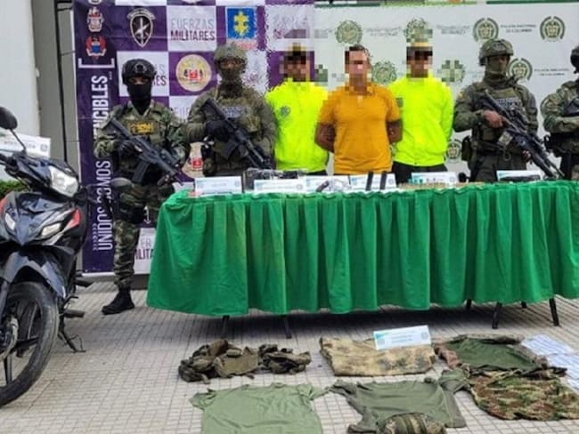 Foto de la captura | Crédito: Fuerzas Militares de Colombia