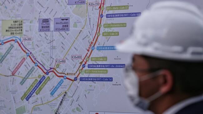 La primera línea del metro irá desde Bosa hasta la calle 72 con Av. Caracas.. Foto: Colprensa