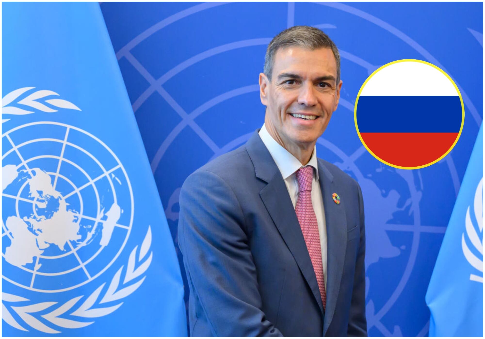 Pedro Sánchez denunció en la ONU la “inaceptable” violación por Rusia del espacio aéreo europeo. Foto: EFE.