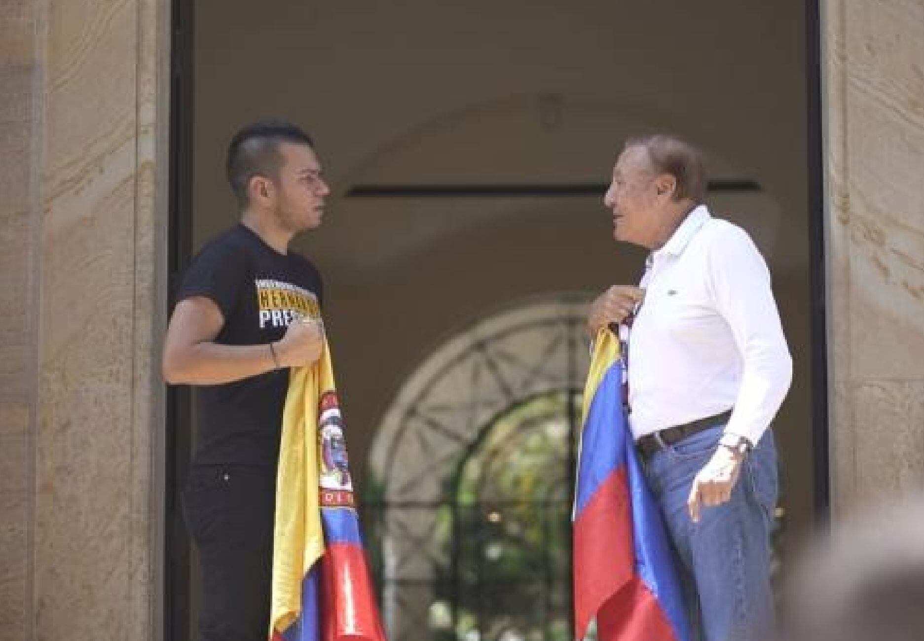 Jota Pe Hernández y Rodolfo Hernández. Foto: Cortesía campaña Rodolfo Hernández.