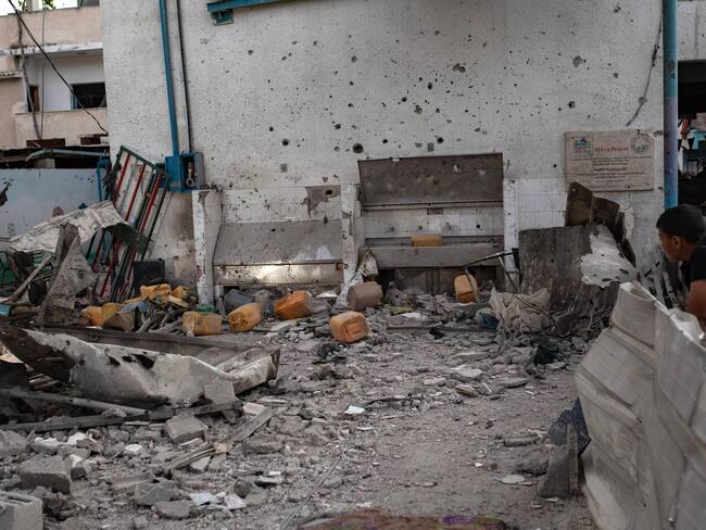 Escuela de UNRWA en Nuseirat, Gaza. EFE/EPA/HAITHAM IMAD