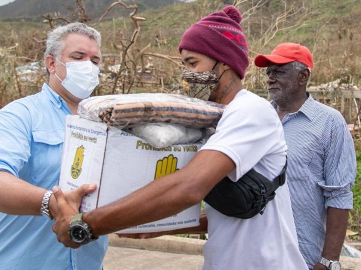 Duque pidió apoyo de EE.UU. para movilizar ayudas a damnificados en San Andrés