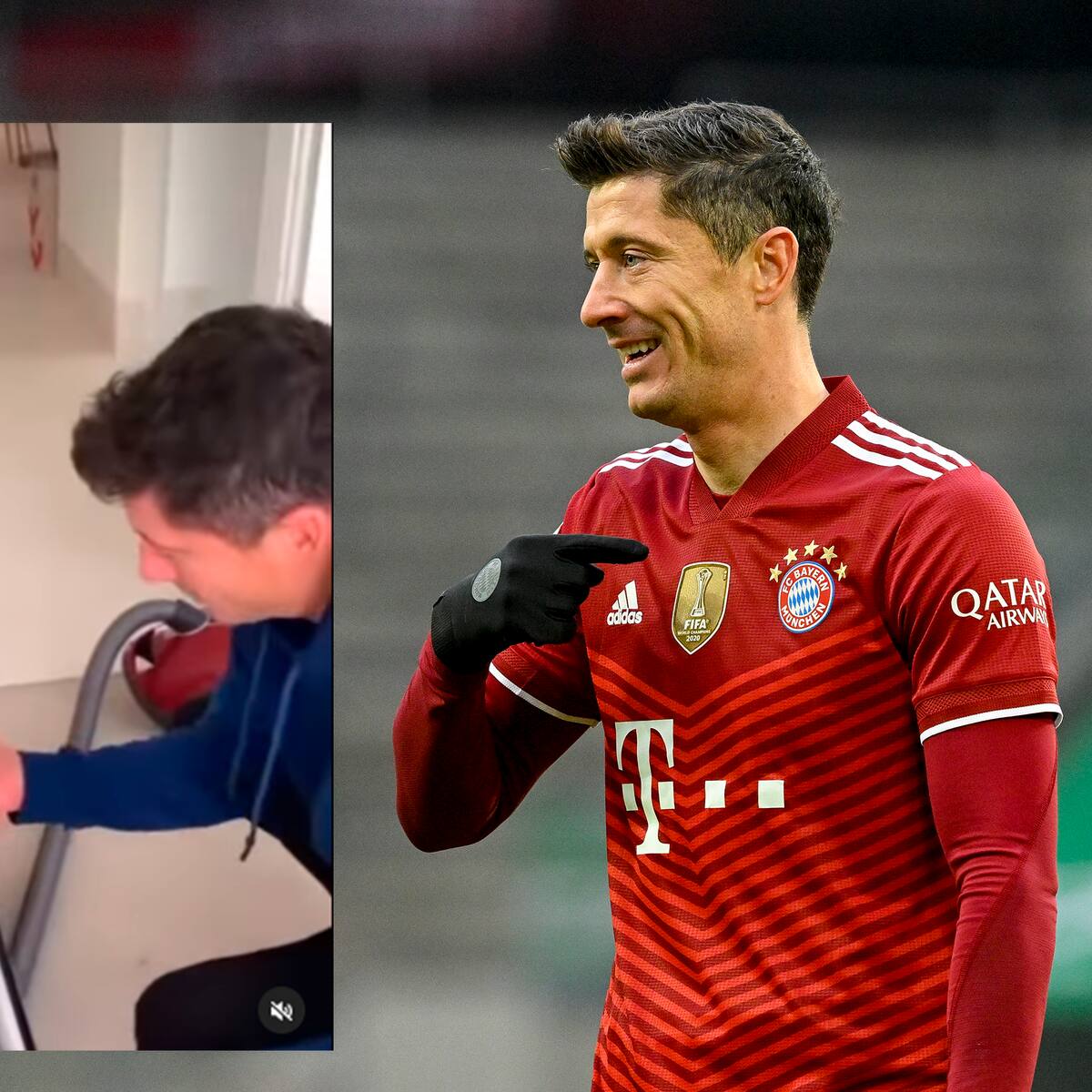 ¿Peligroso? Robert Lewandowski peinó a su hija con una aspiradora