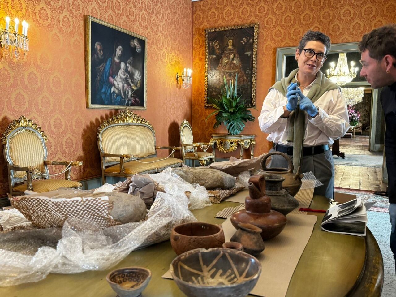 Piezas prehispánicas. Foto: Cancillería