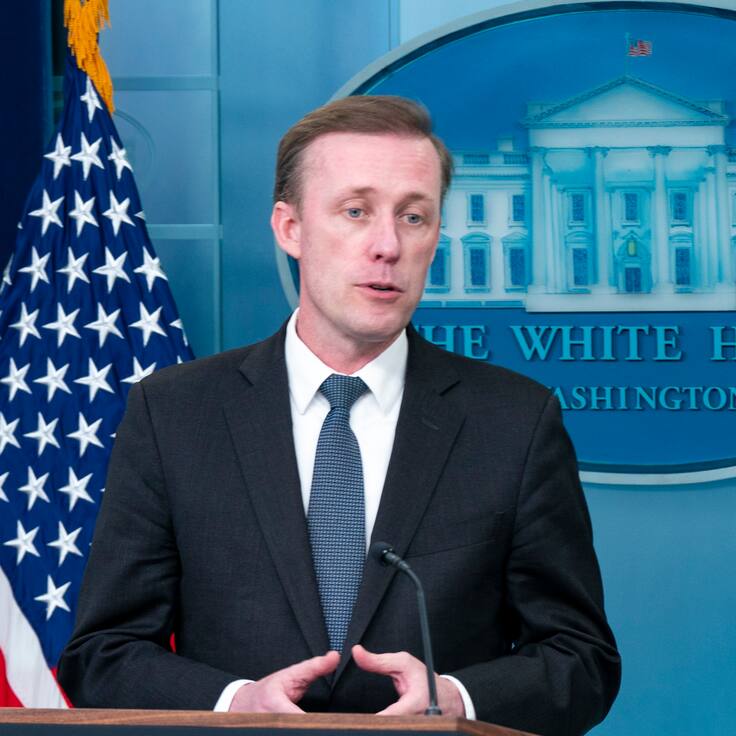 Washington (United States), 13/05/2024.- National Security Advisor Jake Sullivan responds to a question from the news media during the daily briefing at the White House in Washington, DC, USA, 13 May 2024. Sullivan briefed and responded to questions about US President Biden&#039;s Israel policy. EFE/EPA/SHAWN THEW