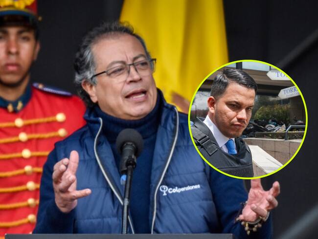 Gustavo Petro y Sneyder Pinilla. Fotos: (Colprensa - Catalina Olaya)