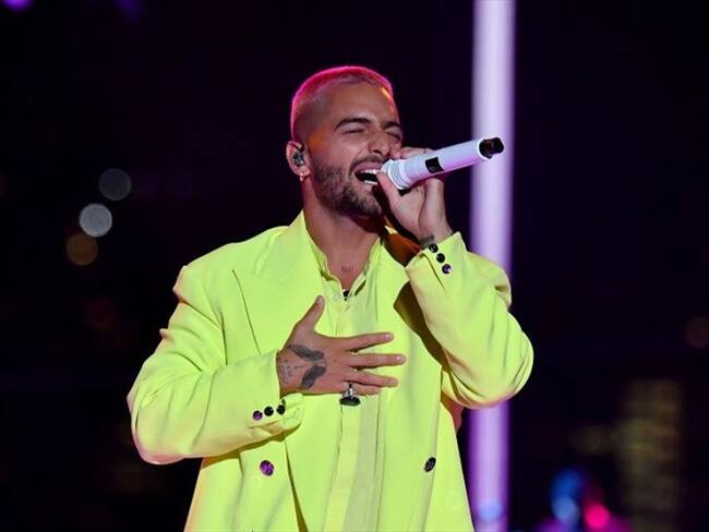 Maluma durante los MTV 2020. Foto: Getty Images.