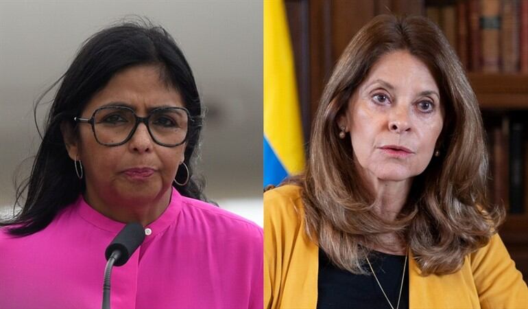 Delcy Rodríguez y Marta Lucía Ramírez. Foto: Carolina Cabral/Getty Image / Colprensa-Felipe Castaño