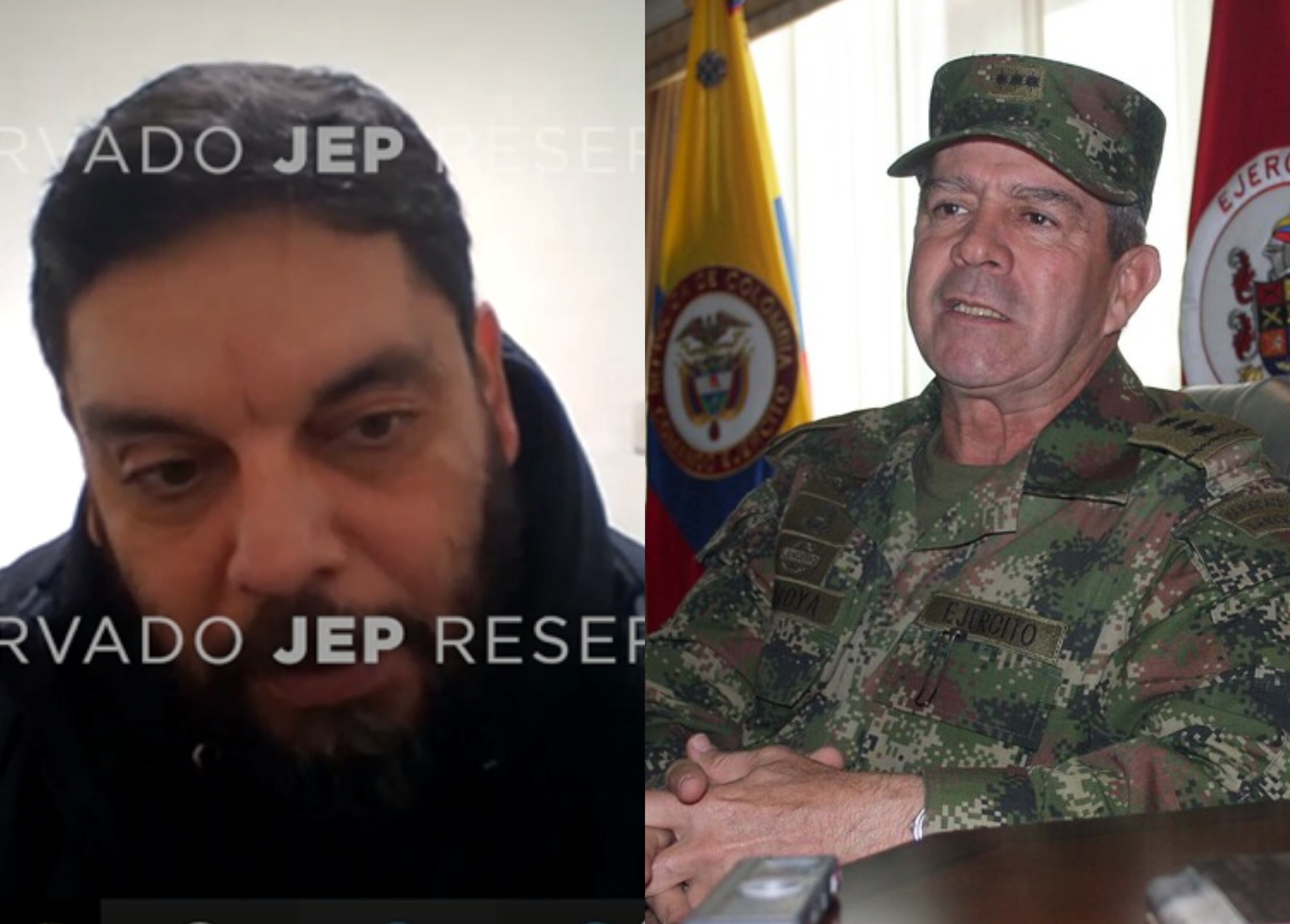 ‘101’, uno de los mayores acusadores contra Mario Montoya. Foto: Colprensa y cortesía Rafael Aristizábal.