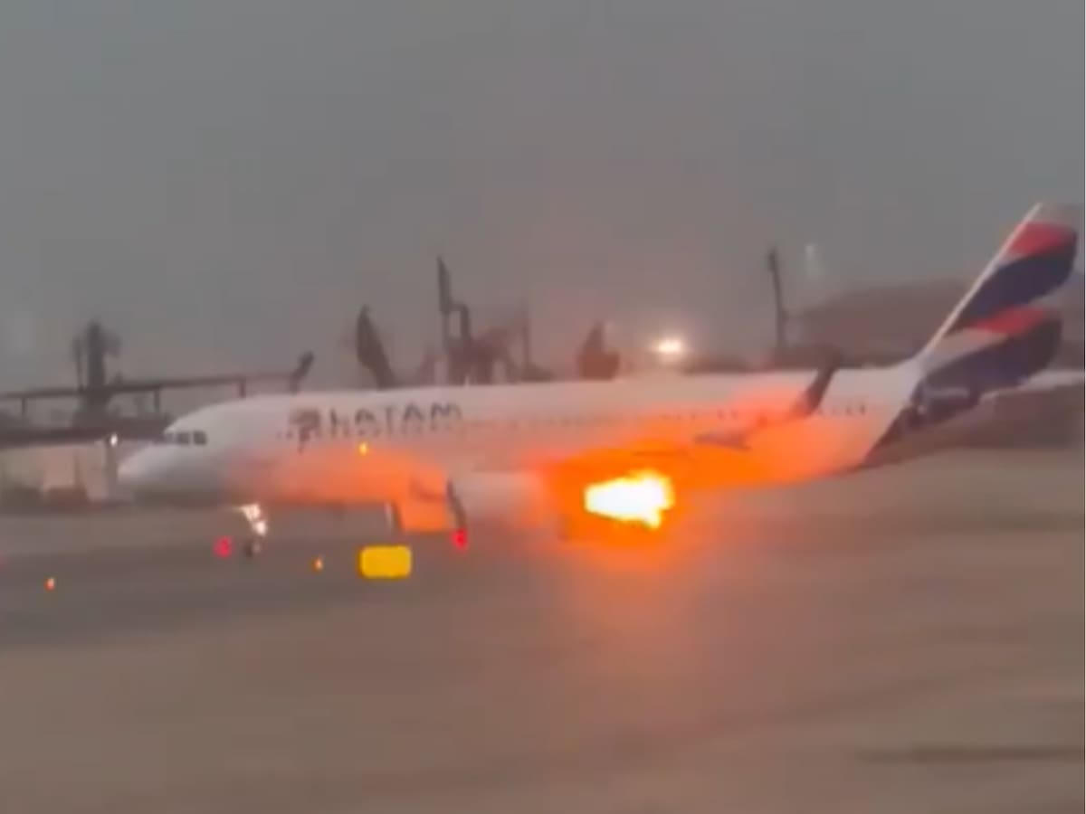Avión de Latam sufre incendio antes de despegar en Lima
