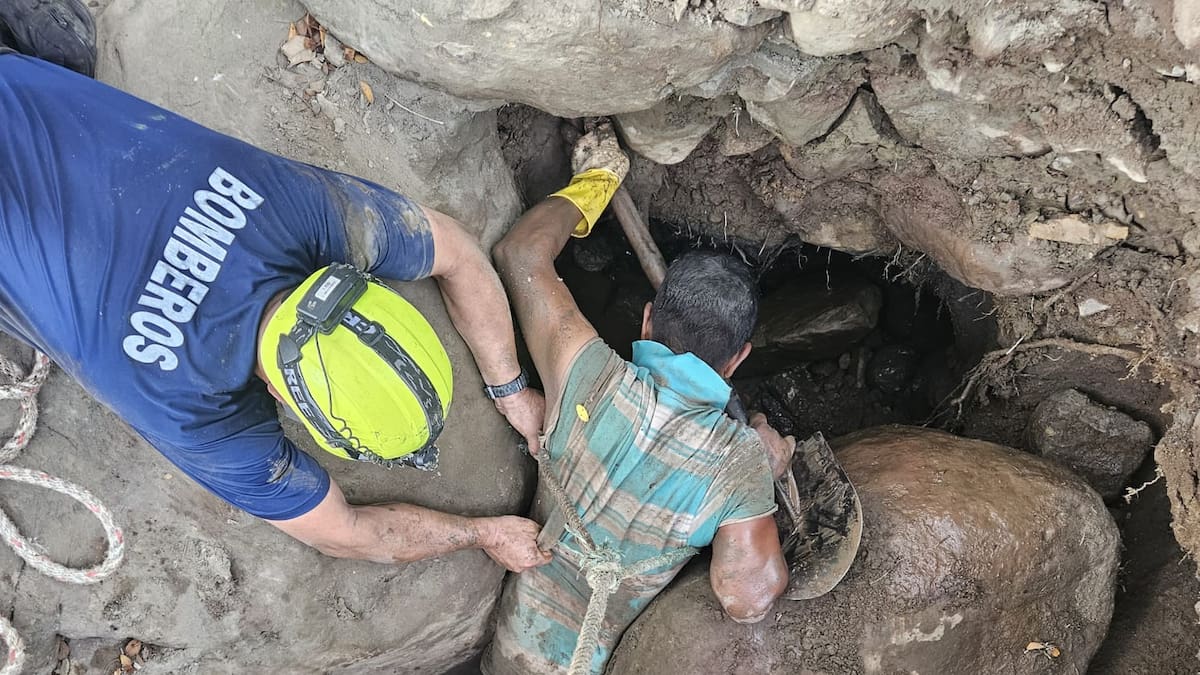 Minero de Quinchía, Risaralda, estuvo atrapado entre dos rocas en la ribera del río Cauca