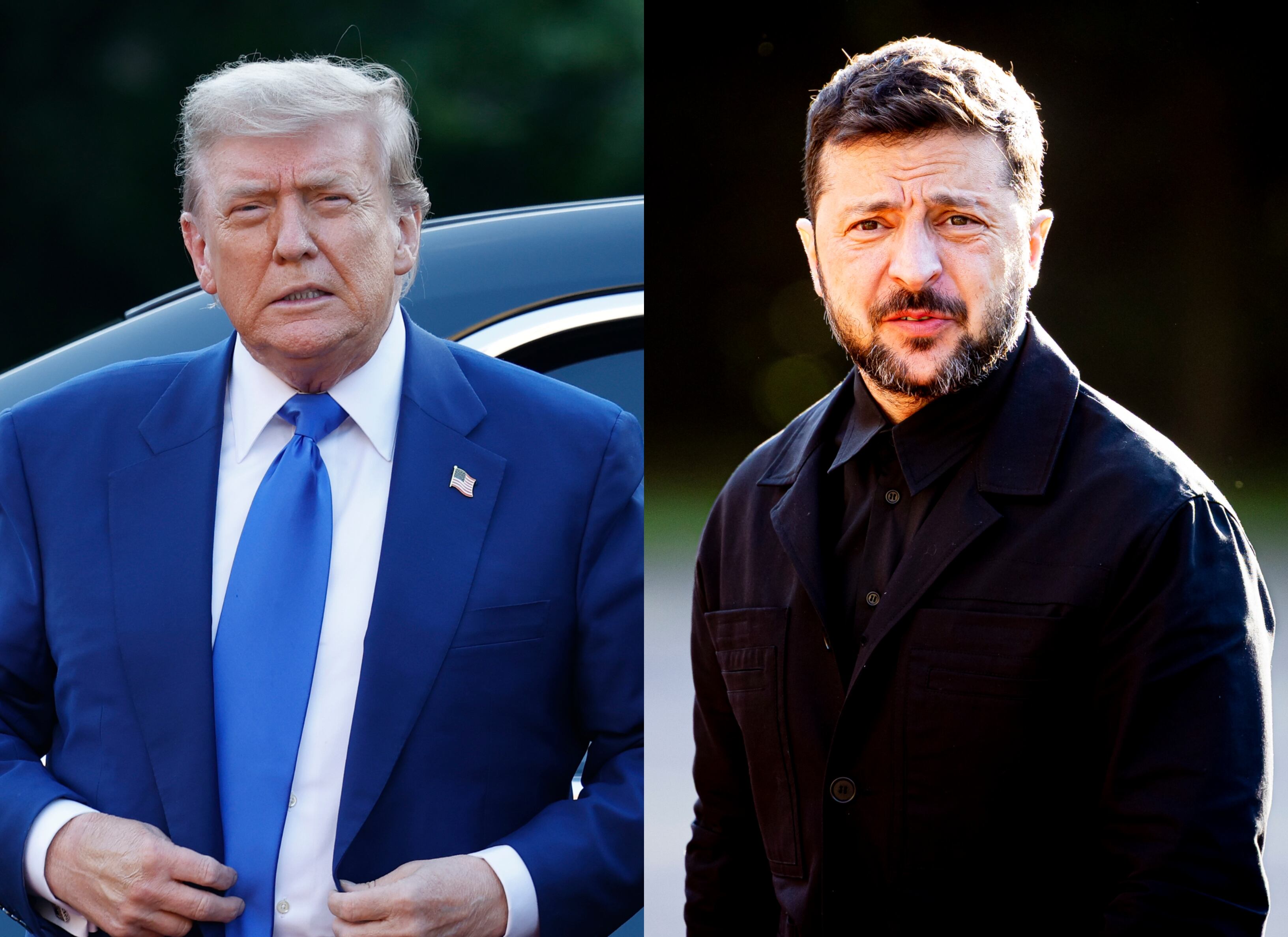 Donald Trump. FOTO: Omar Havana/Getty Images. // Volodímir Zelenski. FOTO: Patrick van Katwijk/Getty Images