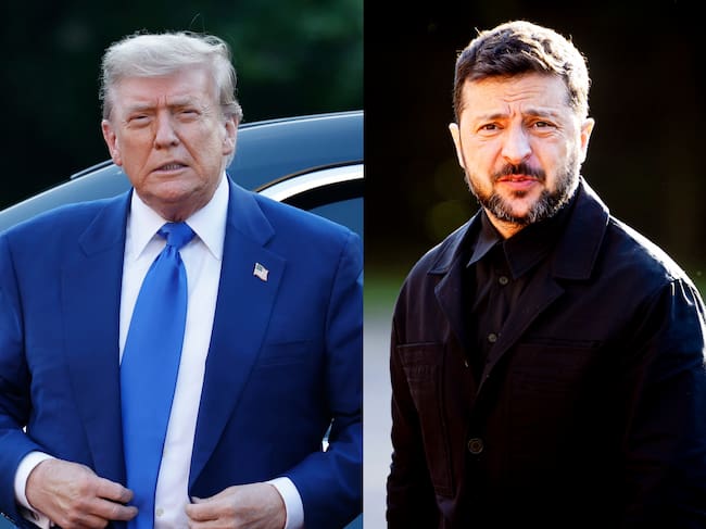 Donald Trump. FOTO: Omar Havana/Getty Images. // Volodímir Zelenski. FOTO: Patrick van Katwijk/Getty Images