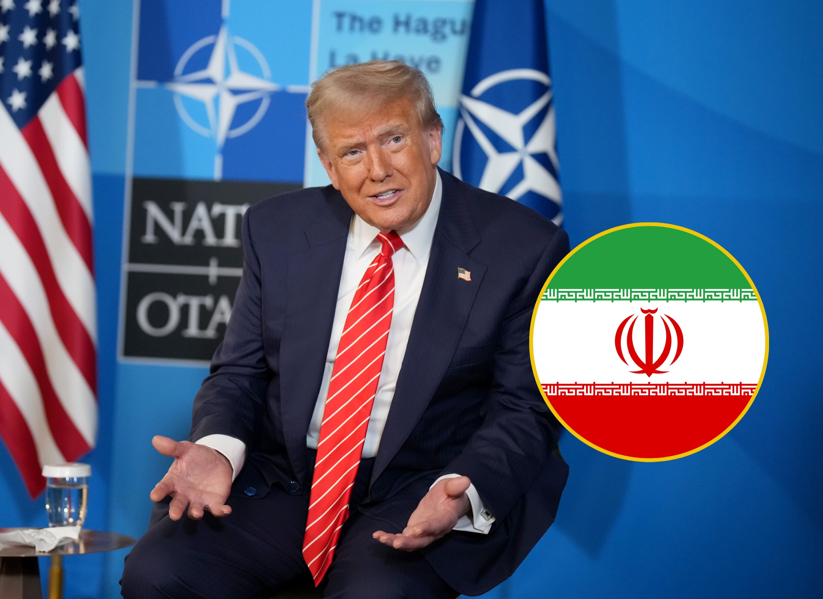 Presidente de Estados Unidos, Donald Trump, en la cumbre de la OTAN. FOTO: Andrew Harnik/Getty Images