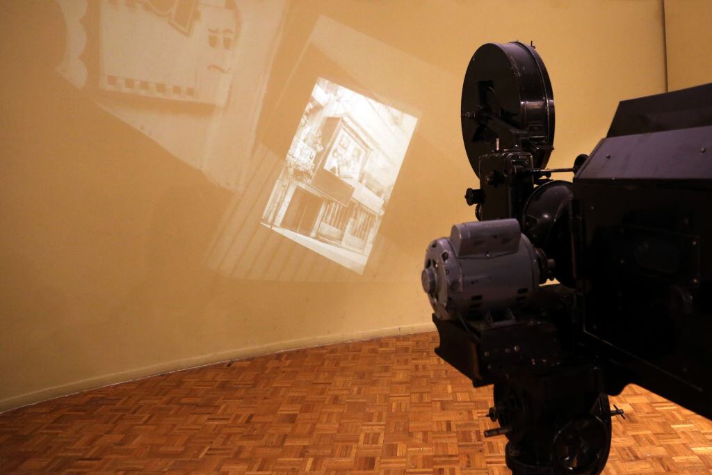 TEHRAN, IRAN - NOVEMBER 08: An interior view of Cinema Museum of Iran located inside the Firdevs Garden on Veli Asir Avenue, where cinematography equipment, film shooting machines, cameras and items belonging to famous filmmakers and awards are exhibited, in Tehran, Iran on November 08, 2021. (Photo by Fatemeh Bahrami/Anadolu Agency via Getty Images)