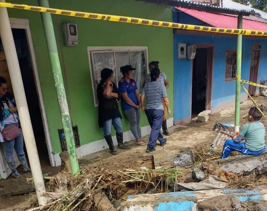 Más de 90 daminificados en Quípama por el invierno. Foto: Alcaldía de Quípama.
