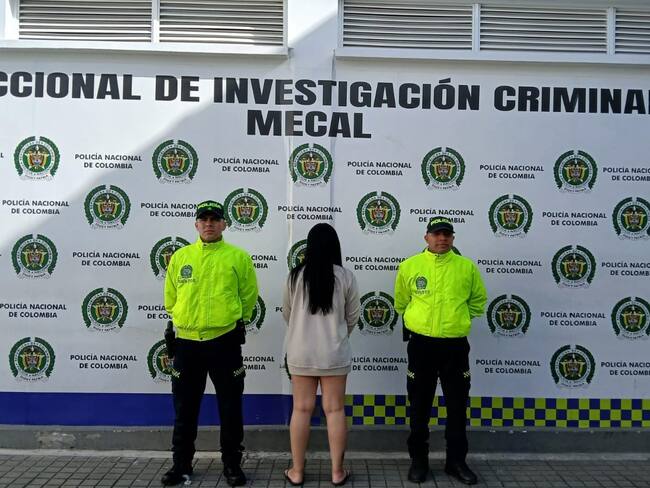 La mujer tenía detención domiciliaria en Ibagué. Foto: Policía.
