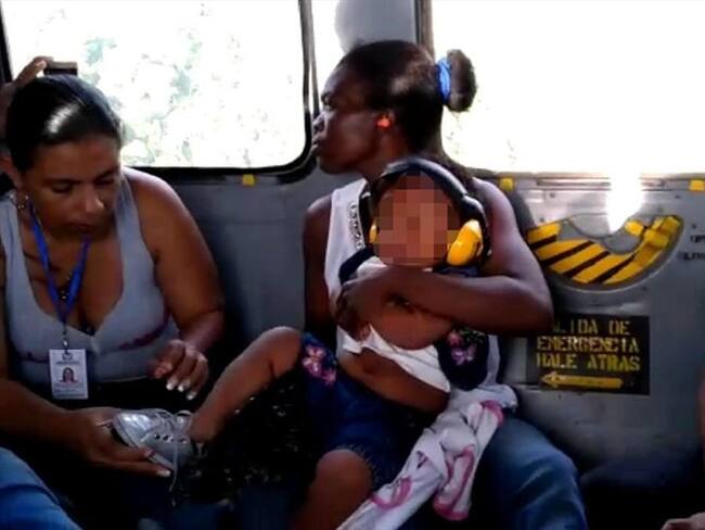 Fuerza Aérea rescató a una bebé en zona montañosa del Cauca . Foto: Cortesía: Fuerza Aérea