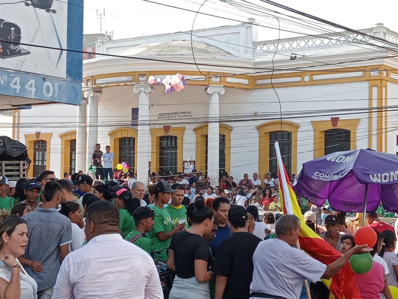 Inscripción de Luis Guzmán Chams del Partido Verde Oxígeno en Barranquilla. Foto: Andrea Pallares, WRadio.