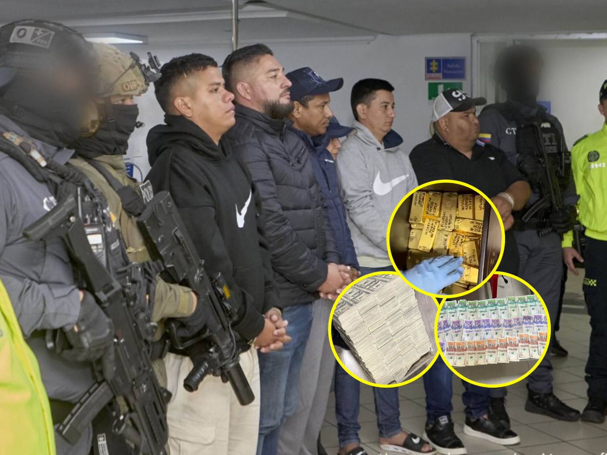 Captura de miembros de estructura criminal al servicio del ELN. Fotos: Fiscalía General de la Nación