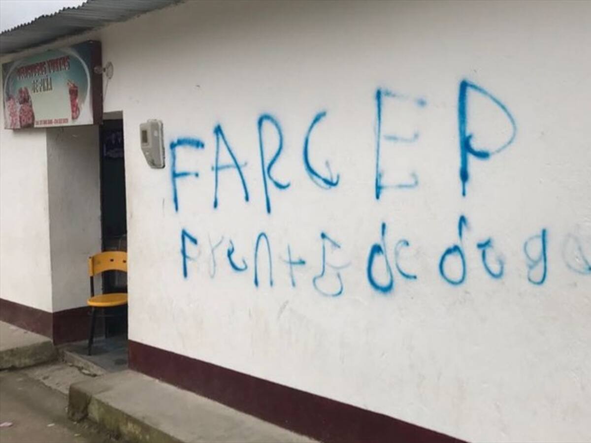 Disidencia de las Farc pintaron viviendas en el Catatumbo