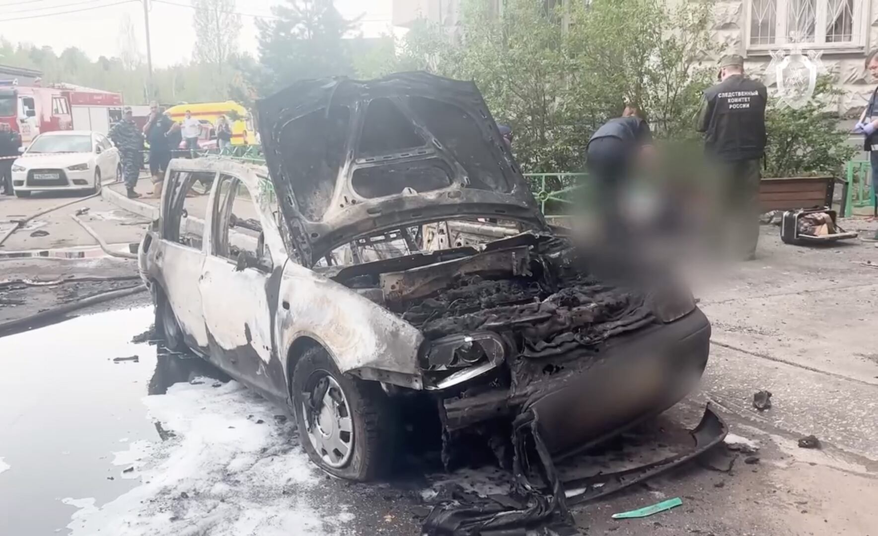 Explosión de carro bomba. Foto: Russian Investigative Committee / Handout/Anadolu via Getty Images.