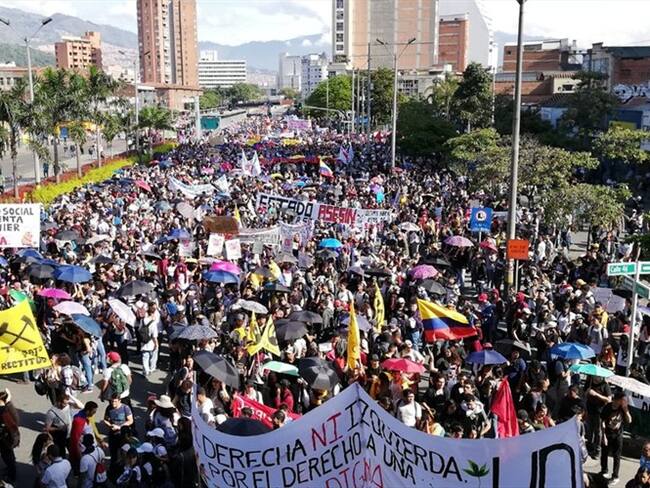 Marchar en paz, el mensaje de los congresistas a los participantes del paro