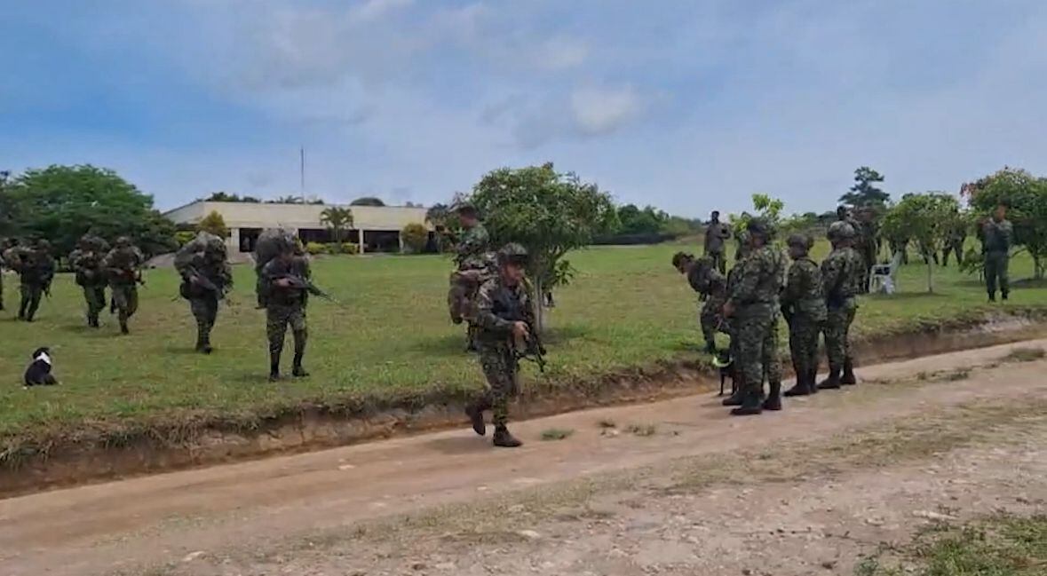 Tropas del Ejercito en el sur de Bolívar. Foto: suministrada.