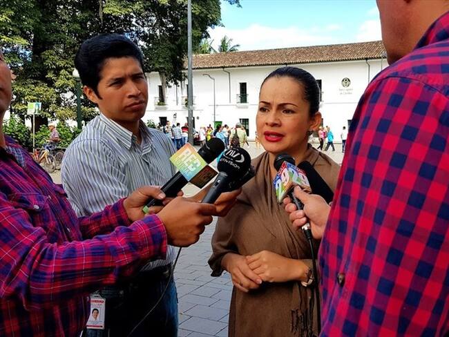 Elvia Rocío Cuenca expresó su rechazo al nuevo caso de feminicidio que se registró en las últimas horas en la ciudad de Popayán. Foto: Gobernación del Cauca