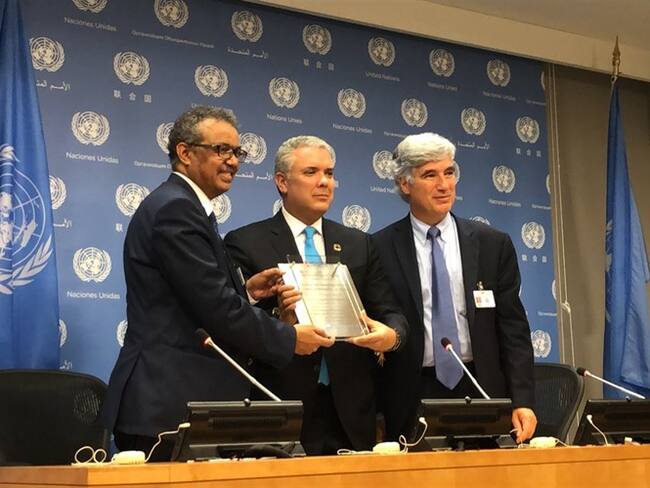 OMS galardona a Colombia por su lucha contra el sarampión y la rubéola . Foto: Presidencia