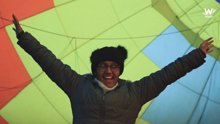 El vuelo en globo de Gabriela Hernández. Foto: W Radio