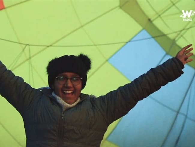 El vuelo en globo de Gabriela Hernández. Foto: W Radio