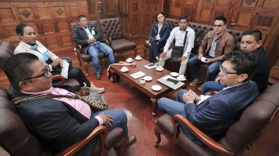 La alcaldesa de Cubará, Aura Benilda Tegria Cristancho, había pedido más apoyo departamental y nacional frente a la crisis migratoria.. Foto: Gobernación de Boyacá.