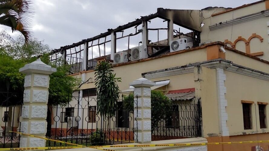 A la cárcel presuntos implicados en el incendio del Palacio de Justicia de Tuluá. Foto: Colprensa