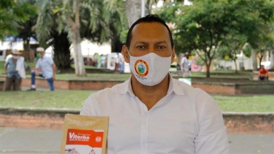 Alcalde de Viterbo, Caldas, Jhon Mario Giraldo. Foto: Facebook Alcaldía de Viterbo.