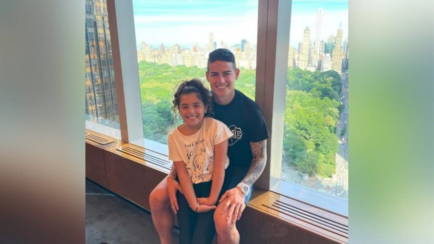 Salomé con su padre James Rodríguez. Foto: Instagram oficial de James