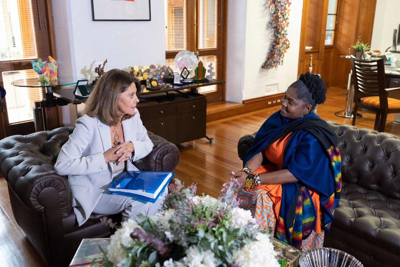 Marta Lucía Ramíez y Francia Márquez. Foto: Vicepresidencia