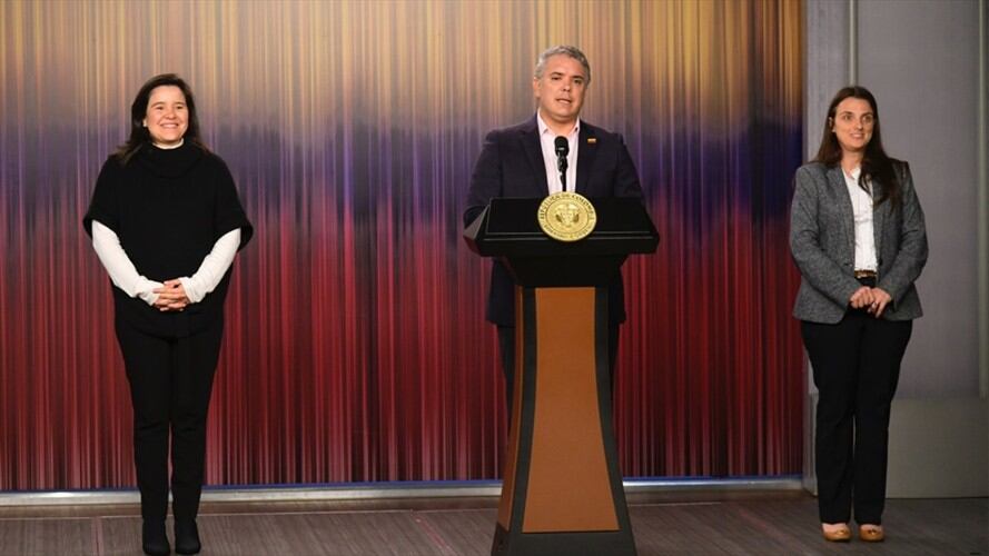 El presidente, Iván Duque, anunció que la consejera presidencial para las Regiones, Karen Abudinen, será la nueva ministra de las TIC. Foto: