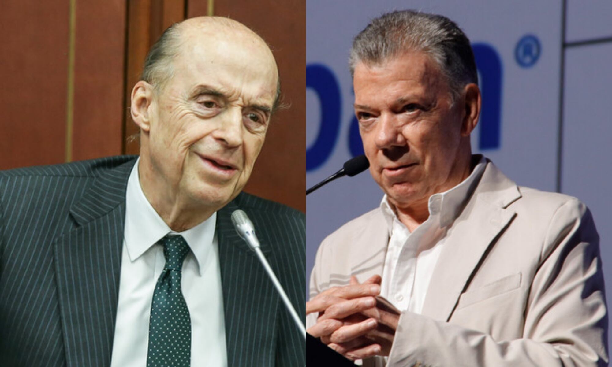 Juan Manuel Santos y Álvaro Leyva. Foto: Colprensa.