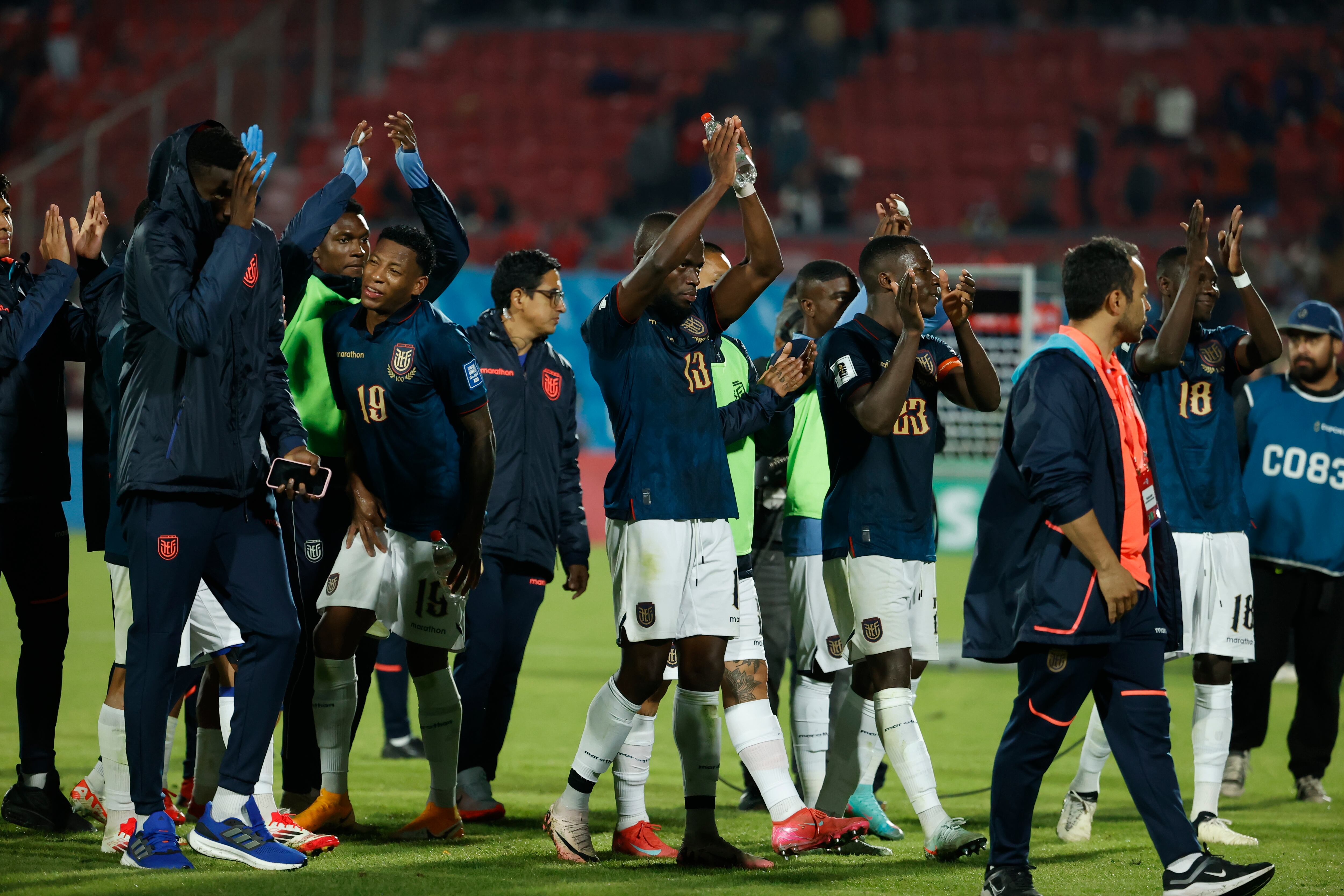 Jugadores de Ecuador. FOTO: EFE/Elvis Gonzalez.